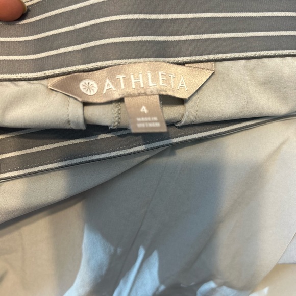 Athleta skort size 4 gray tennis golf shirt side pockets - Picture 6 of 8
